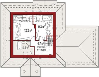 Poddasze projektu - Bell 1C