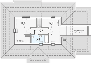 Poddasze projektu - Sielanka 2b 1g