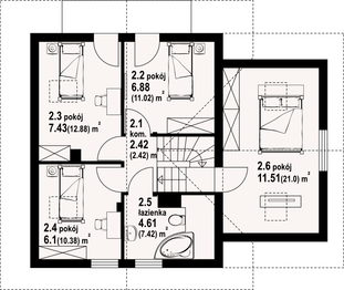 Poddasze projektu - Gładyszów dws