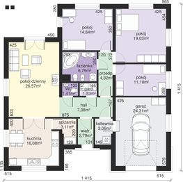 Parter projektu - Dom przy Rubinowej 2