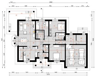 Parter projektu - D172 - Zbigniew z garażem