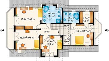 Poddasze projektu - Turkus (1254)