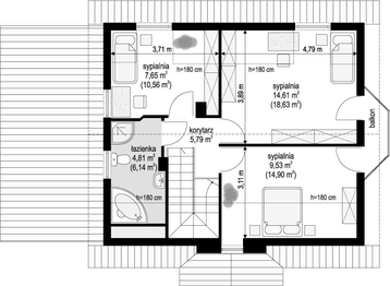 Poddasze projektu - Bajkowy wariant C
