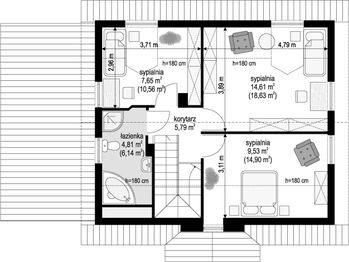 Poddasze projektu - Bajkowy wariant D