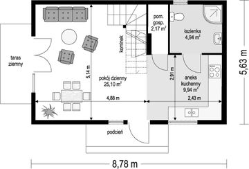 Parter projektu - Sosenka drewniana wariant D