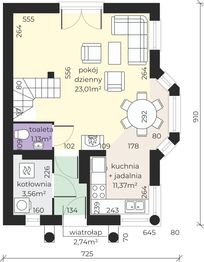 Parter projektu - Dom przy Waniliowej