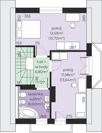 Poddasze projektu - Dom przy Waniliowej