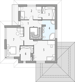 Piętro 1 projektu - Aleksandra modern a