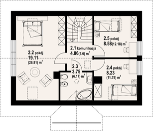 Poddasze projektu - Zawoja mk1