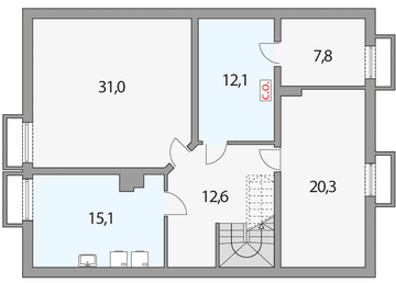 Piwnica projektu - Tymek CP garaż SK