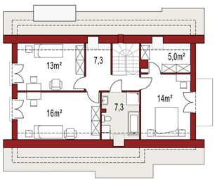 Poddasze projektu - Werbena A