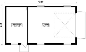Parter projektu - G50 - Budynek garażowo - gospodarczy