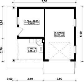 Parter projektu - G59 - Budynek garażowo - gospodarczy