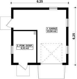 Parter projektu - G67 - Budynek garażowo - gospodarczy