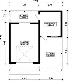 Parter projektu - G78 - Budynek garażowo - gospodarczy