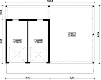 Parter projektu - G94 - Budynek garażowy z wiatą