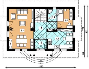 Parter projektu - L-18 Dom wrzosowa murowany