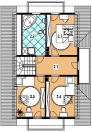 Poddasze projektu - L-18 Dom wrzosowa szkieletowy