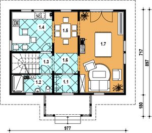 Parter projektu - L-32 Dom ceglana z bali