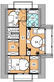 Poddasze projektu - L-35 Dom różana z bali