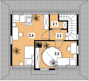 Poddasze projektu - L-38 Dom nowa szkieletowy