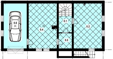Piwnica projektu - L-42 Dom cieszyńska szkieletowy