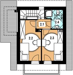 Poddasze projektu - L-56 Dom kresowa murowany