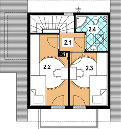 Poddasze projektu - L-56 Dom kresowa szkieletowy