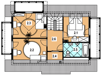 Poddasze projektu - L-60 Dom letnia szkieletowy