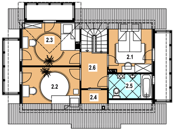 Poddasze projektu - L-60 Dom z bali