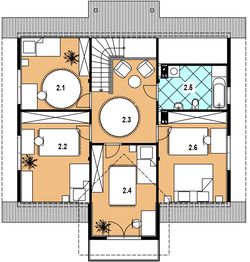 Poddasze projektu - L-70 Dom z bali