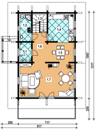Parter projektu - L-75 Dom willowa z bali