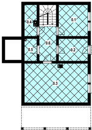 Piwnica projektu - L-75 Dom willowa z bali