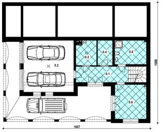 Piwnica projektu - L-76 Dom jesienna z bali
