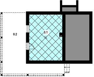 Piwnica projektu - L-87 Dom modrzewiowa z bali