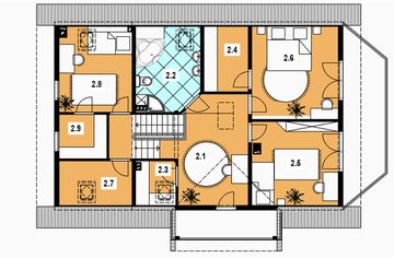 Poddasze projektu - L-89 Dom konwaliowa szkieletowy