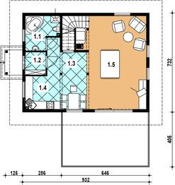 Parter projektu - L-92 Dom jaskółcza szkieletowy