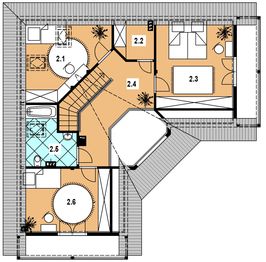 Poddasze projektu - L-81 Dom odległa z bali