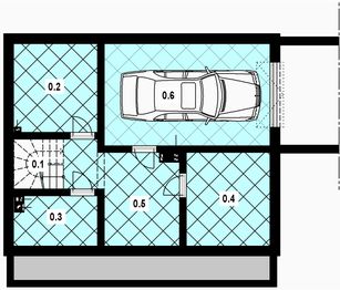 Piwnica projektu - L-94 Dom szkolna szkieletowy