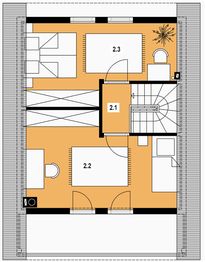 Poddasze projektu - L-95 Dom solna z bali