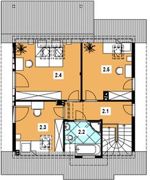 Poddasze projektu - L-97 Dom tulipanowa szkieletowy