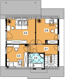 Poddasze projektu - L-97 Dom z bali