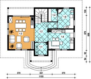 Parter projektu - A-102 Dom wronia z bali