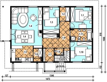 Parter projektu - A-110 Dom kasztanowa szkieletowy