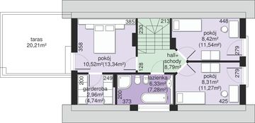 Poddasze projektu - Dom przy Migdałowej