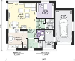 Parter projektu - Dom przy Cyprysowej 33