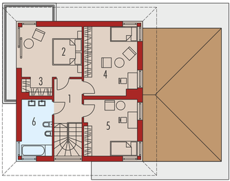 Piętro 1 projektu - Rodrigo III G1