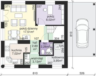 Parter projektu - Dom przy Cyprysowej 34