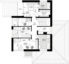 Piętro 1 projektu - Modena