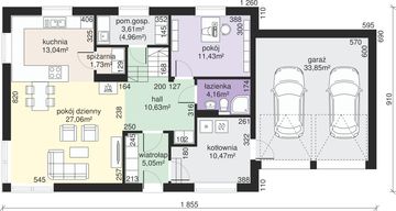 Parter projektu - Dom przy Alabastrowej 7